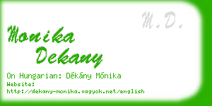 monika dekany business card