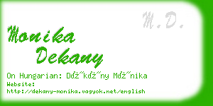 monika dekany business card